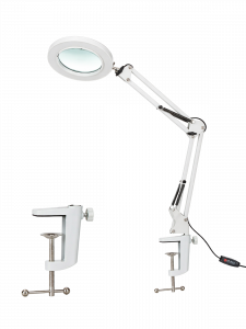 Лампа настольная с лупой и подсветкой для работы 10х Орбита OT-INL88 Белая